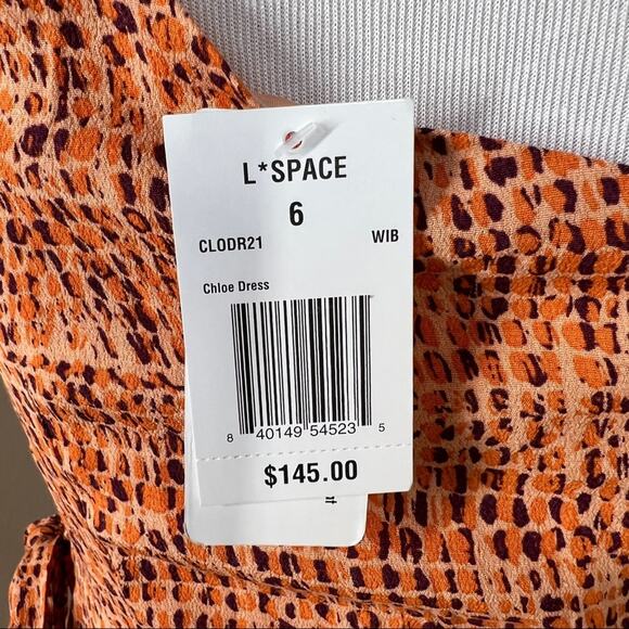 NWT (FLAWED) Chloe Dress in Wild Bunch L*SPACE Size 6 - Picture 10 of 10